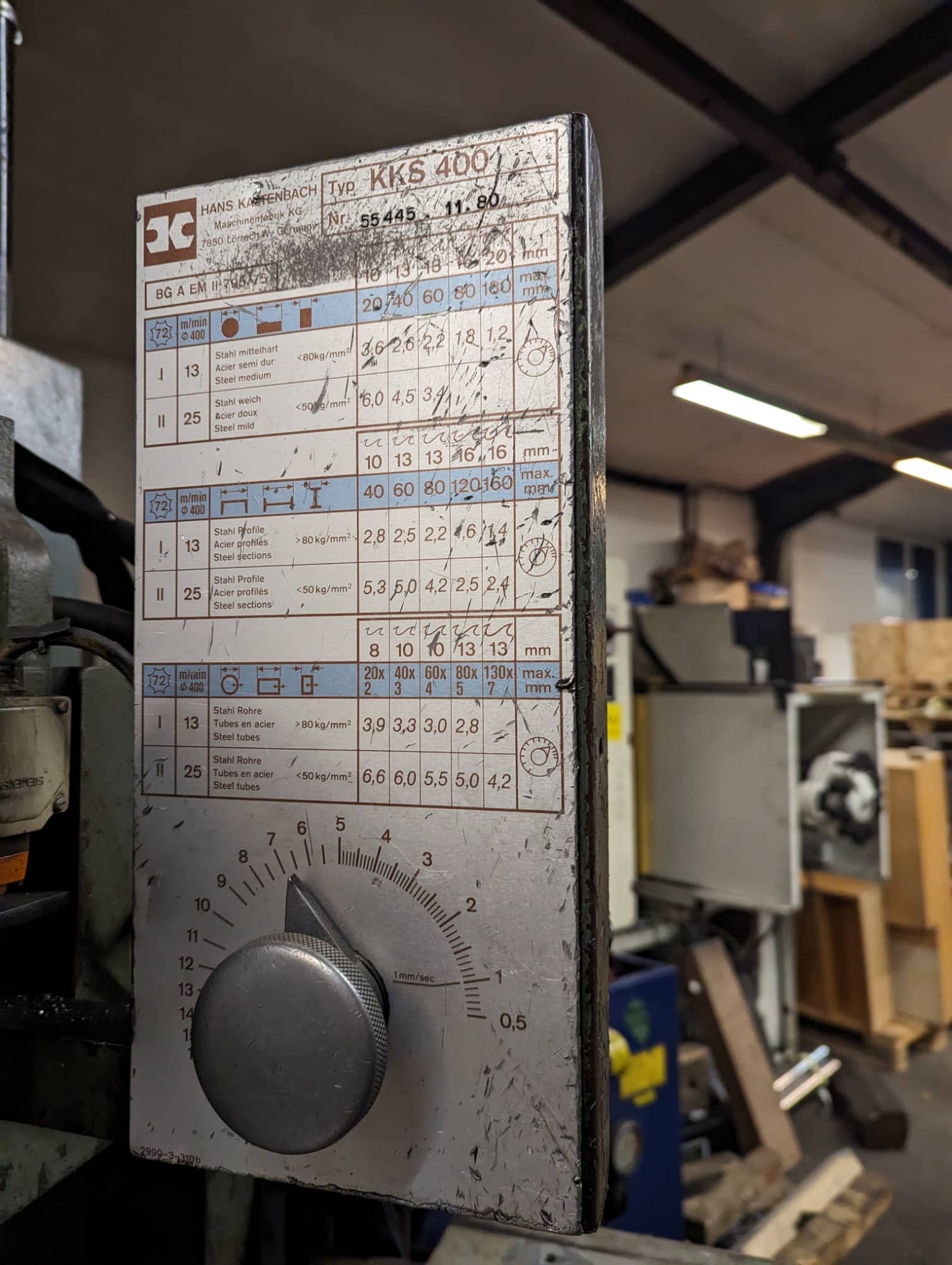 Kaltenbabach Metall Unterflur Kaltkreissäge Typ: KKS 400
