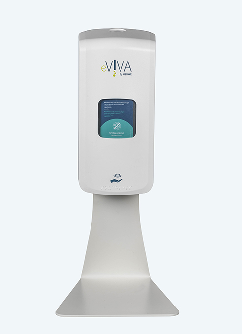 HERWE TISCHSTATIV mit VIVA 1000 ml TOUCHLESS Kunststoff