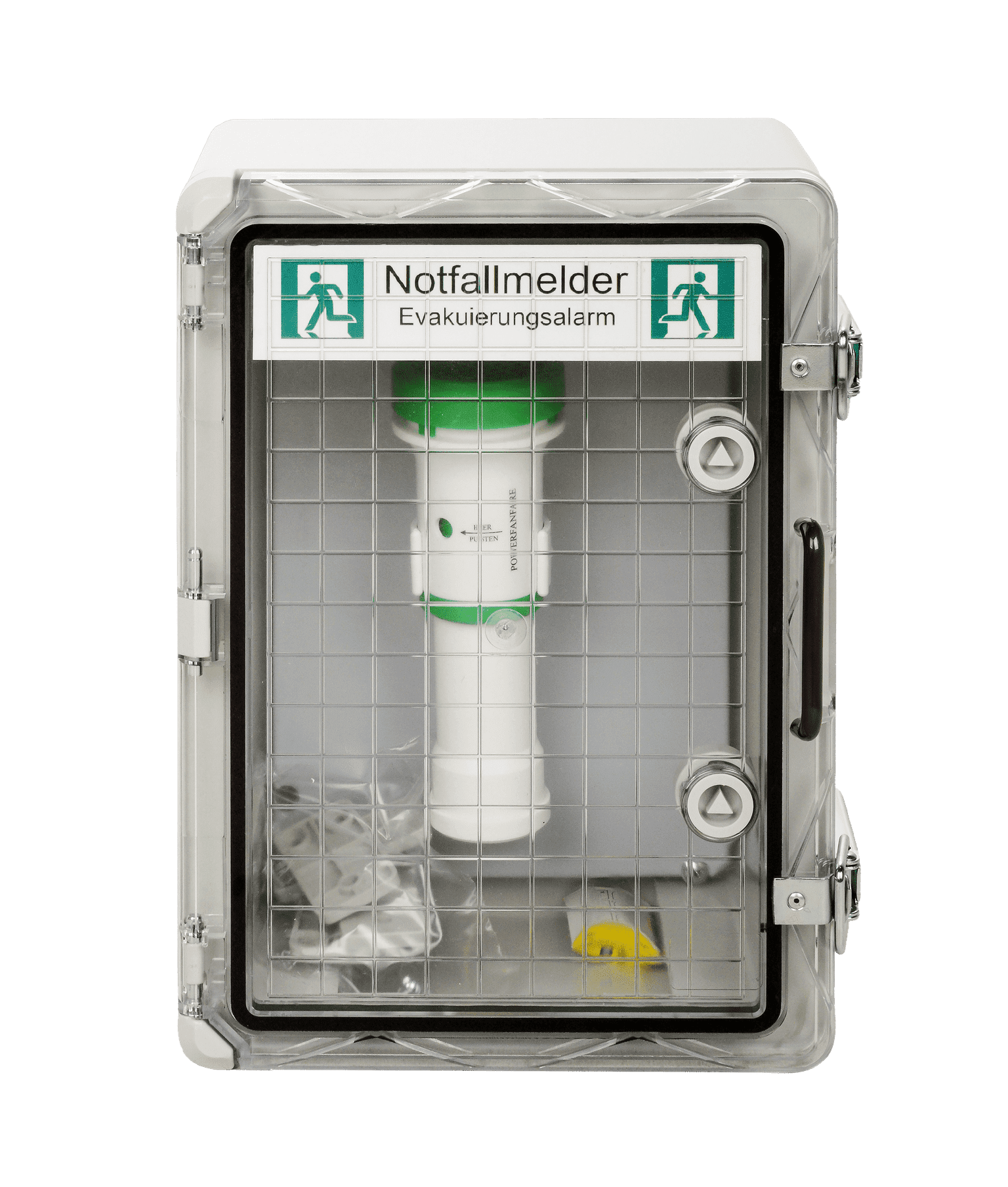 NOT-SIGNALE® MT5-A Evakuierungs-Wandmelder für Außenanlagen – Mechanischer Notfallmelder mit 100 dB