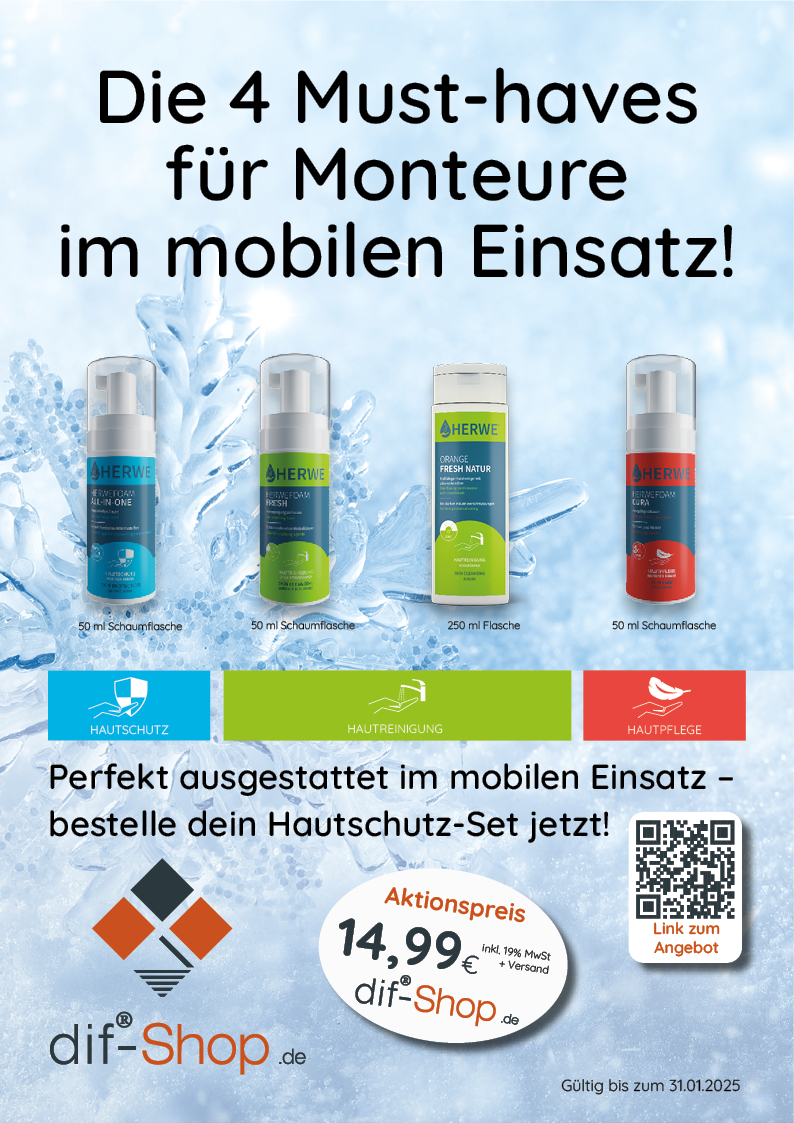 Winteraktion: Die 4 Must-haves für Monteure im mobilen Einsatz (Gültig bis 31.01.2025)